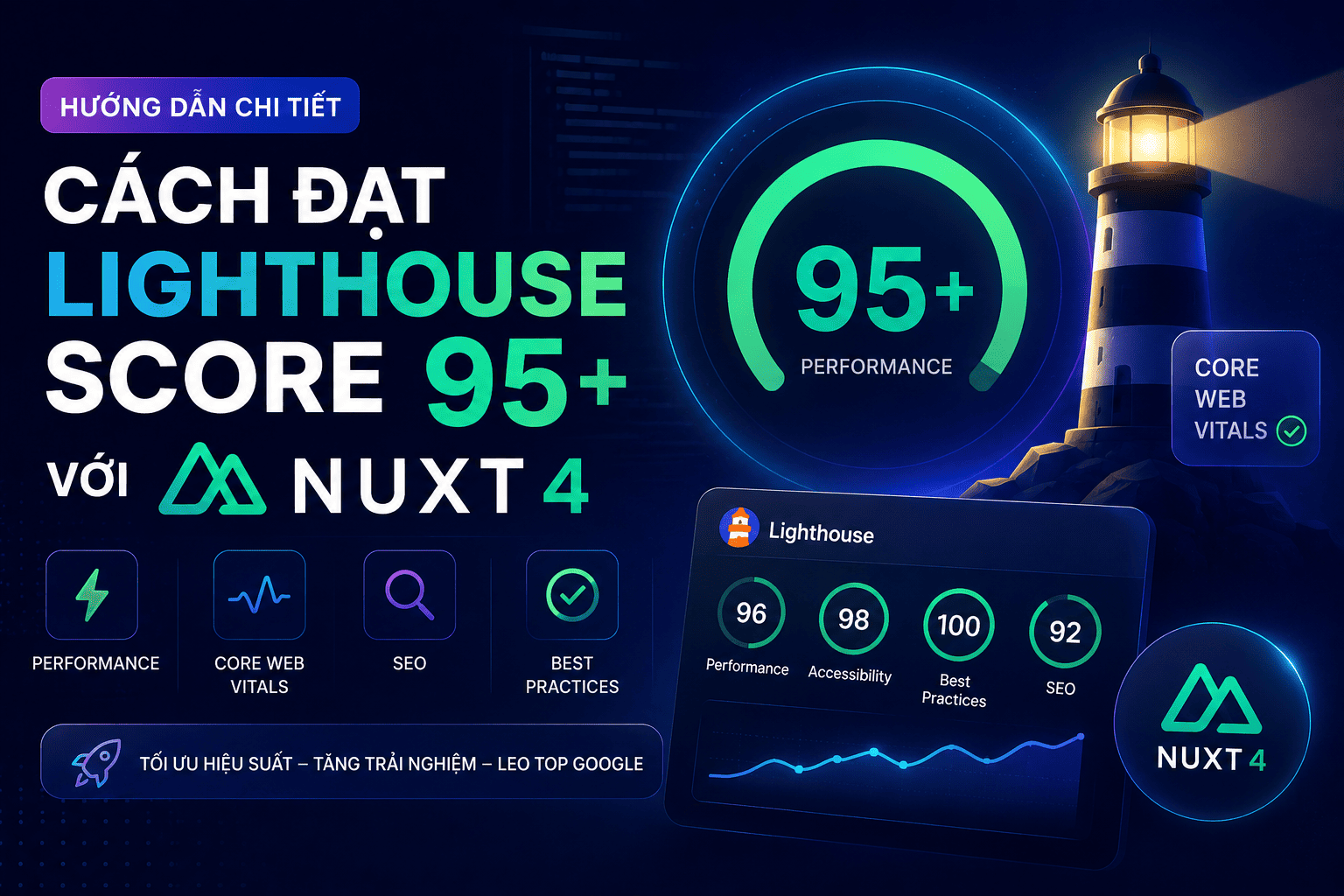 Cách đạt Lighthouse Score 95+ với Nuxt 4