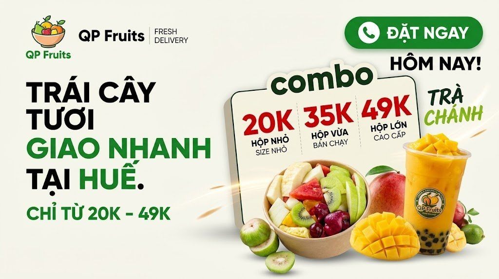 Website cho cửa hàng trái cây cắt sẵn tại Huế